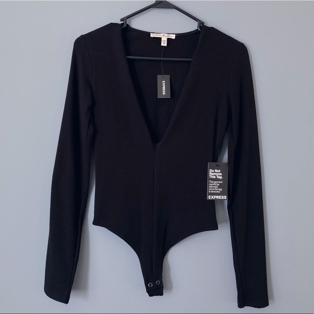 NWT long sleeve Express deep V bodysuit